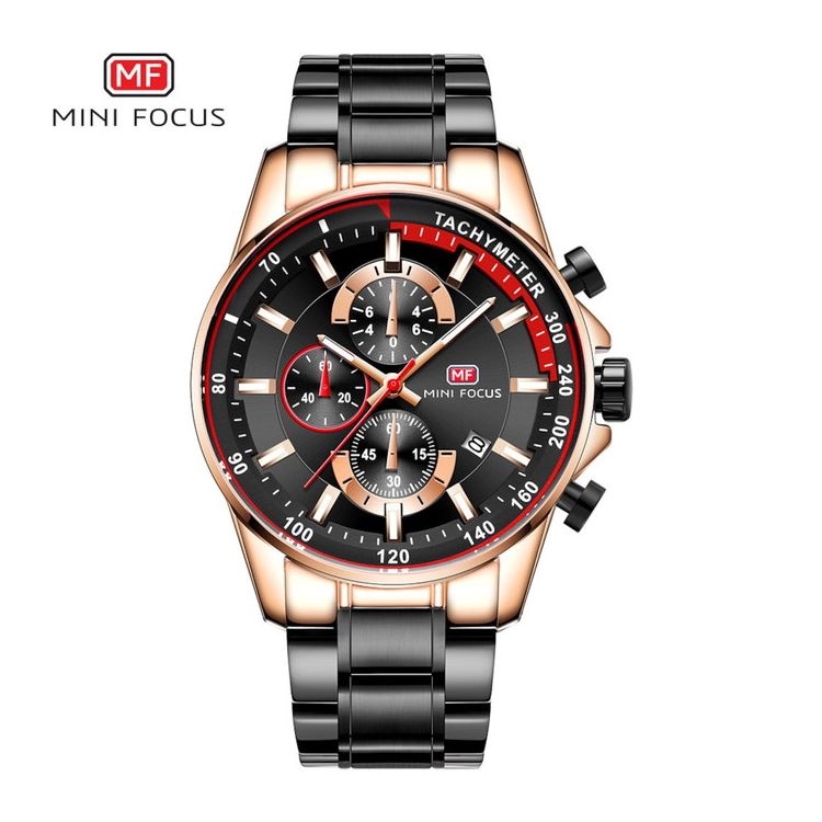MINI FOCUS 0218G ミニフォーカス メンズ 腕時計 クロノグラフ MF0218G-02 ブラック【送料無料】(2)