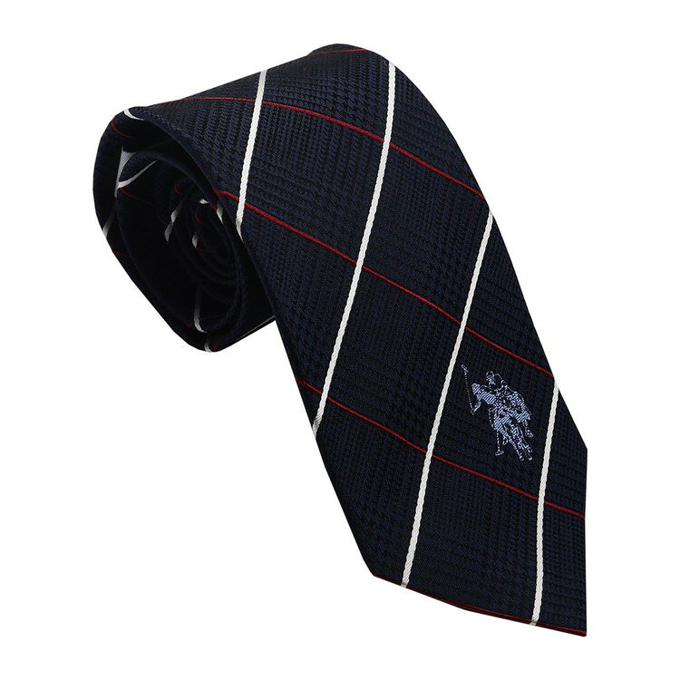 U.S.PORO ネクタイ シルク100% USPA-89 NAVY/BLUE(代引不可)【送料無料】