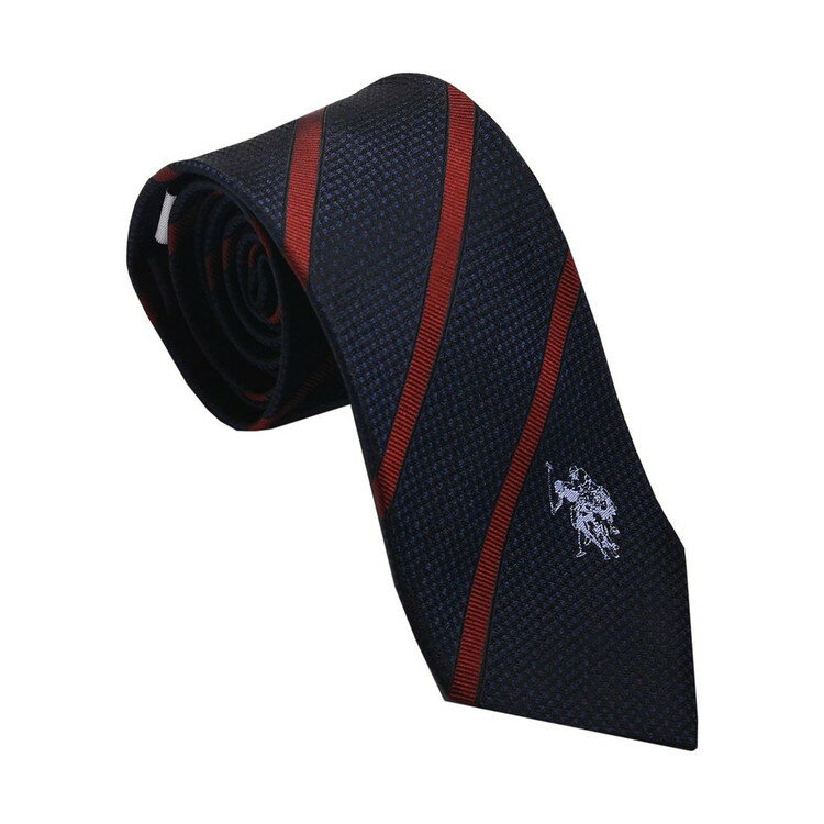 U.S.PORO ネクタイ シルク100% USPA-99 NAVY/BLUE(代引不可)【送料無料】(4)