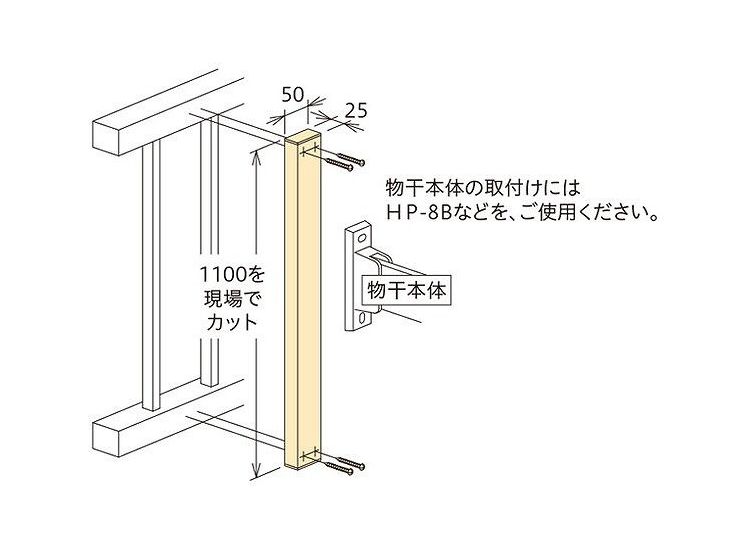 リコメン堂ホームライフ館の物干取付パーツ部品 ホスクリーン HP-19-ST 川口技研 ホスクリーン【送料無料】｜アングル3