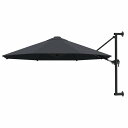 vidaXL 壁面取付け型パラソル 金属ポール付き 300 cm アントラシートホーム&ガーデン 芝&ガーデン アウトドアリビング 屋外用傘・サンシェード(代引...