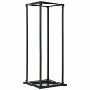 vidaXL 薪ラック ベース付き ブラック 37x37x113cm スチール製ホーム&ガーデン 暖炉・木製ストーブ用品 丸太ラック・キャリーバッグ(代引不可)
