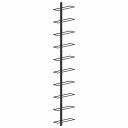 vidaXL 壁掛けワインラック 10本 ブラック 金属製家具 キャビネット&収納 ワインラック(代引不可)【送料無料】