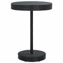 vidaXL ガーデンテーブル ブラック 75.5x106cm ポリラタン製家具 アウトドア家具 アウトドアテーブル(代引不可)