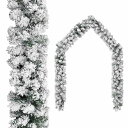 vidaXL クリスマスリース 雪付き グリーン 5m PVC製ホーム&ガーデン デコレーション シーズン&ホリデーデコレーション ホリデーオーナメント(代引不可)