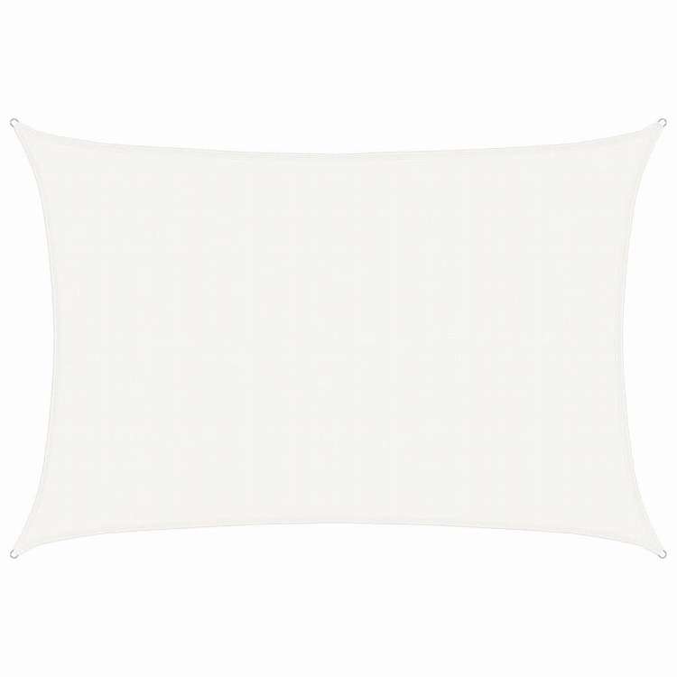 vidaXL サンシェードセイル 160g/m[2] ホワイト 5x7m 高密度ポリエチレン ホーム&ガーデン 芝&ガーデン アウトドアリビング 屋外用傘・サンシェード