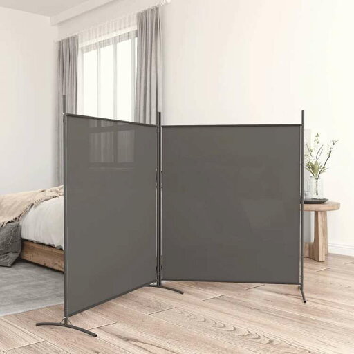 vidaXL 2枚組パネル 間仕切り アントラシート 348x180 cm ファブリック家具 間仕切り(代引不可)【送料無料】 vidaXL 2枚組パネル 間仕切り アントラシート 348x180 cm ファブリック家具 間仕切り(代引不可)【送料無料】