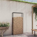 vidaXL 薪ラック マットブラック 110x28x214cm スチール製ホーム&ガーデン 暖炉・木製ストーブ用品 丸太ラック・キャリーバッグ(代引不可)【送...