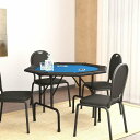 vidaXL 8人用 折りたたみ式ポーカーテーブル ブルー 108x108x75 cm家具 テーブル ポーカー・ゲーム用テーブル(代引不可)【送料無料】