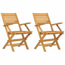 vidaXL 折りたたみガーデンチェア 2点 55x62x90 cm チーク無垢材家具 アウトドア家具 屋外椅子 アウトドアベンチチェア(代引不可)