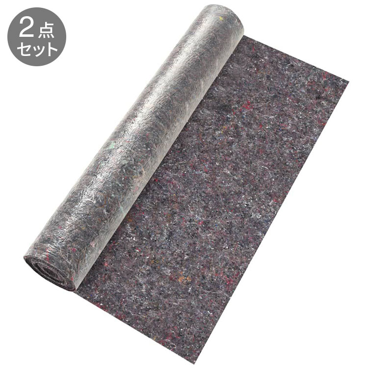 vidaXL 滑り止めマット 塗装作業用 フリース 2点 50m 180g/m[2] グレーホーム&ガーデン家事用品フロア保護フィルム・ランナー(代引不可)