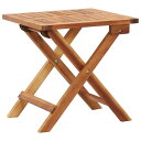 vidaXL 折りたたみガーデンコーヒーテーブル 40x40x40cm アカシア無垢材家具アウトドア家具アウトドアテーブル(代引不可)