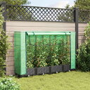 vidaXL 温室カバー付きレイズドベッド ラタン調 160×40×123cm 芝 ガーデン ガーデニング 鉢植え プランター(代引不可)