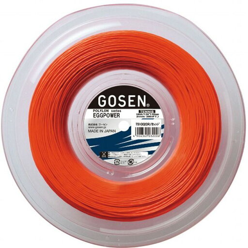 GOSEN(ゴーセン) エッグパワー16 200Mロール オレンジ TS1002OR【送料無料】 GOSEN(ゴーセン) エッグパワー16 200Mロール オレンジ TS1002OR【送料無料】