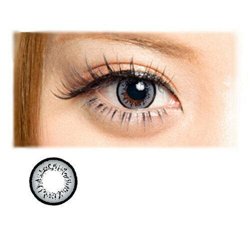 【54%OFF! コンタクトフィルム カラコン ツートーン グレー 度なし 1箱2枚入り DIA 14.0mm】1month