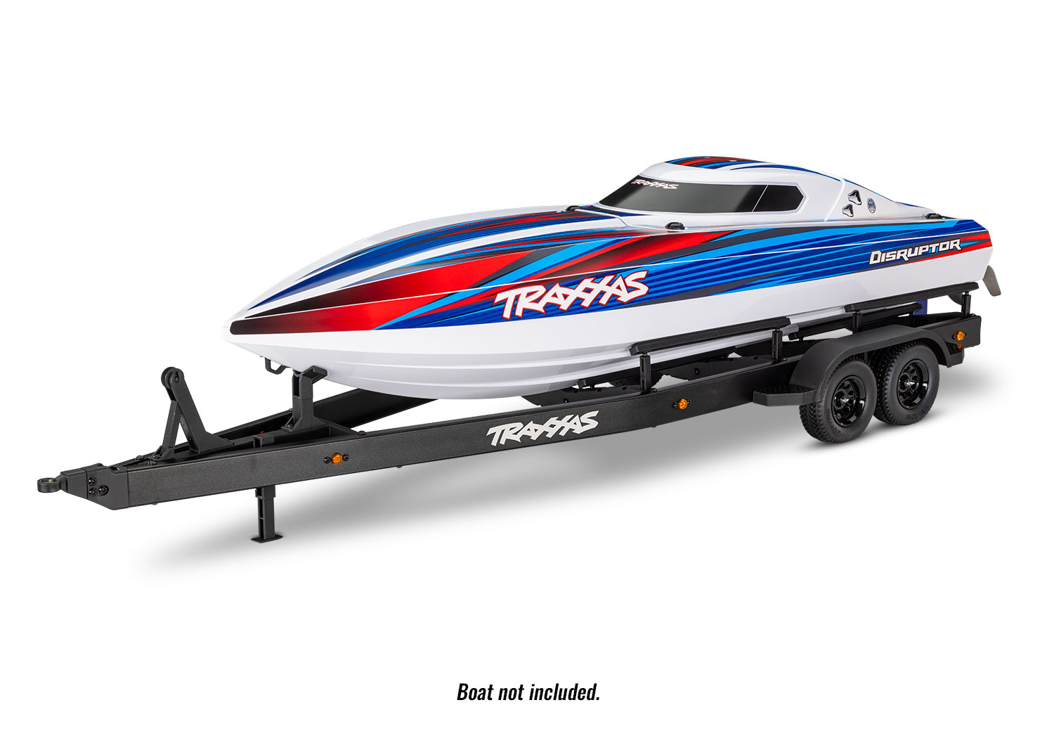 メーカートラクサス（TRAXXAS）製品の特徴この精巧なスケールレプリカ二軸トレーラーで、 Traxxas Disruptorをスタイリッシュに運搬しましょう。 折りたたみ式ジャッキスタンド、高さ調節可能なヒッチ、オプションのLEDライトキット用レンズなど、細部に至るまで忠実に再現されています。 伸縮性のあるタイダウンでボートをトレーラーの軽量アルミニウムフレームにしっかりと固定できます。 さらに、Traxxas Pro Scaleウインチを取り付けてボートを水から引き上げるためのマウントも備えています。 ※本体は付属しません。トレーラーのみの販売となります。在庫についてこちらの商品は国内在庫品となりますが、ご購入のタイミングによっては品切れが発生する場合もございます。 大変恐れ入りますが、その場合はお取り寄せの対応をさせていただきますこと、予めご了承ください。