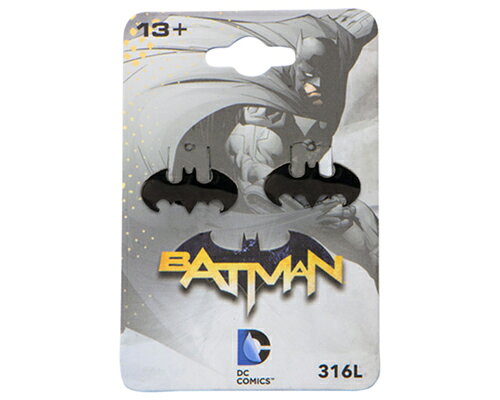 アールデリュージョンのDCコミックス バットマン ロゴピアス DC COMICS BATMAN ジャスティス・リーグ アメコミ アクセサリー グッズ 【Salesone Studios】｜アングル2