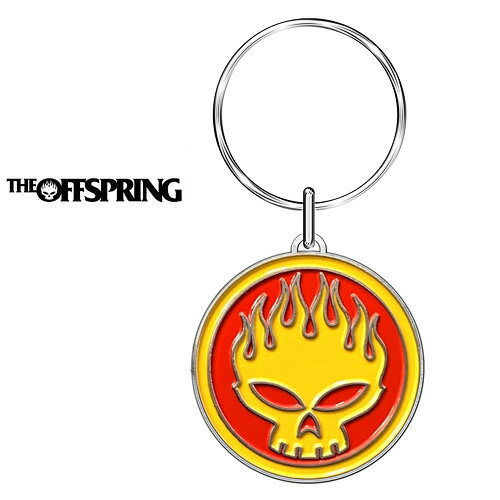 Rakuten - THE OFFSPRING Skull Logo キーリング イエロー/レッド オフスプリング エピタフ メロコア パンク キーホルダー グッズ