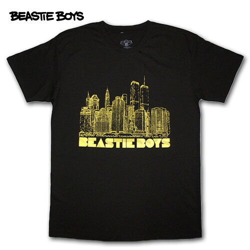 Rakuten - BEASTIE BOYS NYC Skyline Tシャツ ブラック/イエロー ビースティ・ボーイズ ヒップホップ ラップ パンク グッズ