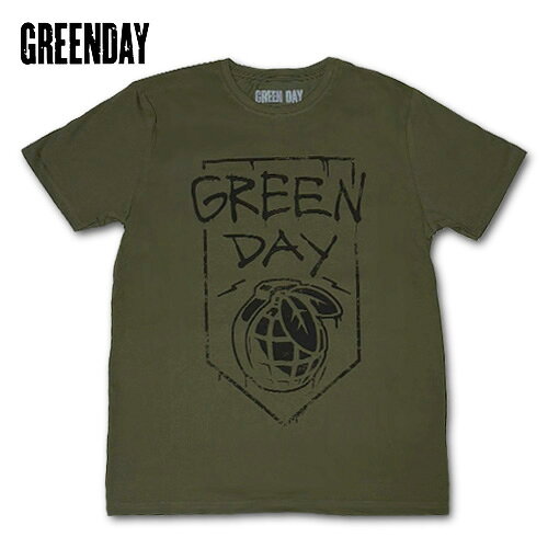 Rakuten - GREEN DAY Organic Grenade Tシャツ ミリタリーグリーン グリーン・デイ ロック メロコア パンク グッズ