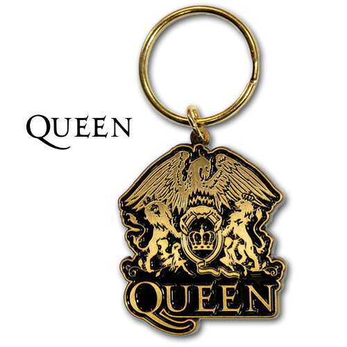 乐天商城 - QUEEN Keychain Gold Crest キーリング クイーン ロック フレディ・マーキュリー キーホルダー グッズ