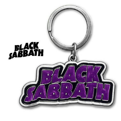 乐天商城 - BLACK SABBATH Keychain Wavy Logo キーリング ブラック・サバス ロック オジー・オズボーン キーホルダー グッズ