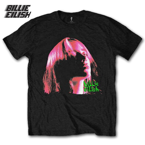 BILLIE EILISH Neon Shadow Pink Tシャツ ブラック ビリー アイリッシュ ポップ オルタナティヴ TEE グッズ