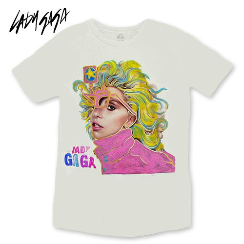 LADY GAGA Colour Sketch Tシャツ ナチュラル 生成色 レディー・ガガ ポップ エレクトロ ダンス TEE グッズ