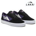 LAKAI MANCHESTER ブラック/グレープ スエード ラカイ スニーカー スケートシューズ