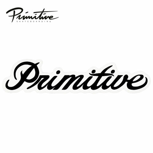 PRIMITIVE ステッカー Signature Logo Black プリミティブ スケートボード SKATEBOARDING シグネチャー ロゴ ブラック グッズ パーツ