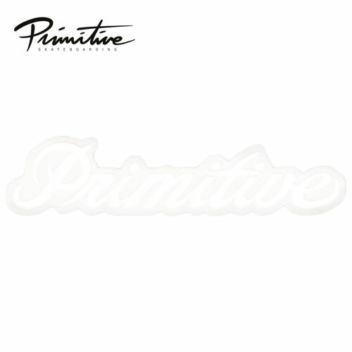 PRIMITIVE ステッカー Signature Logo White 