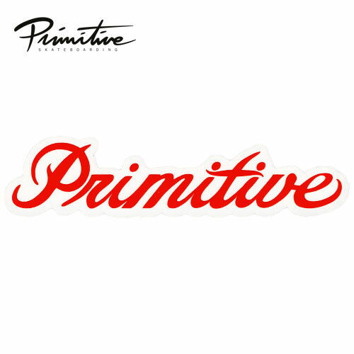 PRIMITIVE ステッカー Signature Logo Red プ