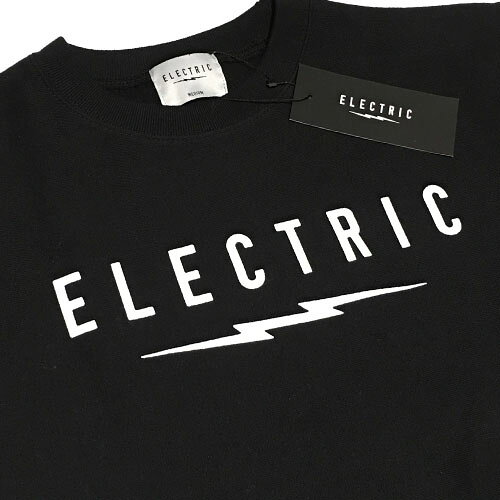 アールデリュージョンのELECTRIC UNDER VOLT LOGO CREW スウェット トレーナー ブラック ファッション エレクトリック アイウェア SNOW SURF GOLF FISHING グッズ パーツ｜アングル2