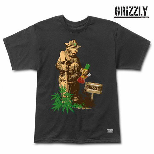 乐天商城 - GRIZZLY Lets Get Smokey SS Tee Tシャツ ブラック ファッション グリズリー グッズ
