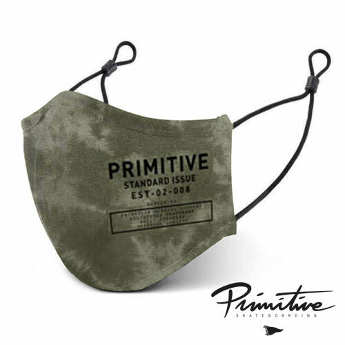 PRIMITIVE Standard Issue MASK GREEN Tie-Dye 抗菌フェイスマスク スタンダード グリーン タイダイ ファッション プリミティブ アルミ製ノーズブリッジ ブランド