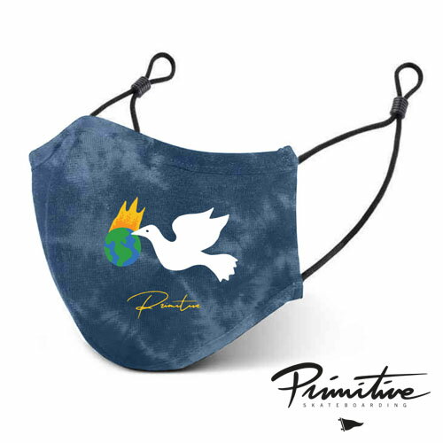 PRIMITIVE Healer MASK BLUE Tie-Dye 抗菌フェイスマスク ヒーラー ブルー タイダイ ファッション プリミティブ アルミ製ノーズブリッジ ブランド