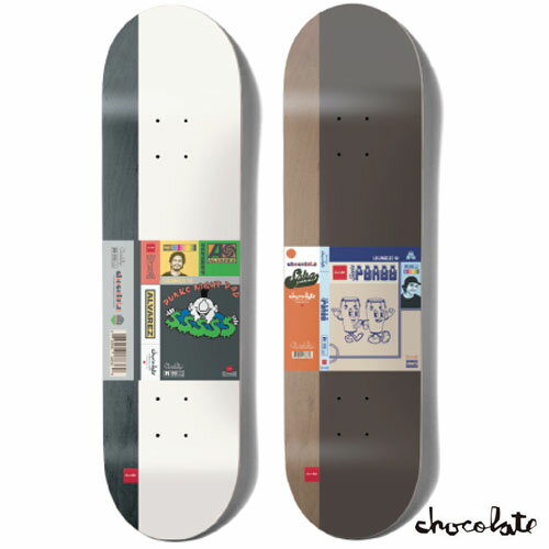 【メーカー在庫商品】メーカー在庫の為、タイミングにより完売になっている場合がございます。商品ご到着までに5～10日ほどかかりますので、予めご了承ください。 スケートブランド、CHOCOLATELのデッキです。 正規ライセンス品 スケートボードとして、お部屋のインテリアにもおススメです！ CHOCOLATEはGIRL Skateboardsの姉妹ブランドとして1994年にスタートし、様々な味のある、アート性の強いスケートブランドです。 GIRLよりシックなデザインが多く、チャンクロゴを始めスタイリッシュなデザインが人気です。 ※デッキディスプレイを付属される方 取付方法は画像をご参照ください。 デッキ1枚につき1個付属になります。 横向きで飾る場合、2個必要ですので別売りのデッキディスプレイを追加注文お願いいたします。 お客様方にて取り付け及び、プラスドライバー、ドリル錐など道具のご用意をお願い致します。 【ギフトラッピング ×】 他にもいろいろ【ウォールデコレーション】グッズ 種類もいろいろ【スケートボード】コーナーCHOCOLATEのスケートボードデッキ！