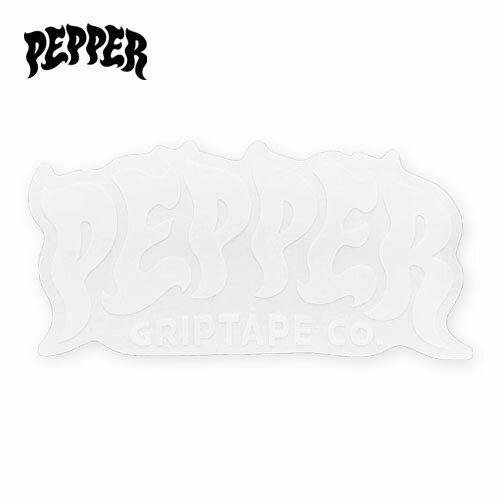 PEPPER GRIPTAPE ステッカー ホワイト / クリア スケートボード グリップテープ ペッパー