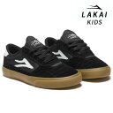 LAKAI CAMBRIDGE KIDS ブラック/ガム スエード ラカイ キッズスニーカー スケートシューズ(4)