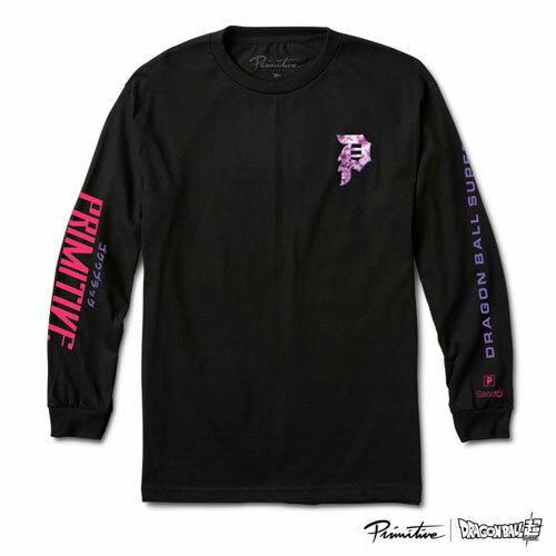 PRIMITIVE × DRAGON BALL SUPER GOKU BLACK L/S TEE 超サイヤ人ロゼ ゴクウブラック ロングスリーブTシャツ ブラック プリミティブ ドラゴンボール グッズ