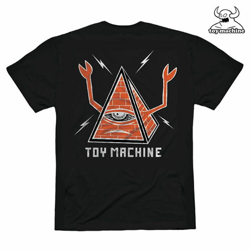 TOY MACHINEのTシャツです。独特のデザインと大胆なカラー使いが特徴的で、遊び心あふれるファッションを楽しめます。 スケーターであり、アーティストでもあるエド・テンプルトンによって設立されたスケートボードブランド、トイマシーン。アーティストとしても有名なエド・テンプルトンの描く独特な世界観のグラフィックはマニアの注目を集めています。現在活躍する数多くのスーパースターを輩出してきた奇跡のブランド。 【サイズ】Mサイズ：着丈約74cm×身幅約50cm 　　　　　Lサイズ：着丈約76cm×身幅約55cm 【ギフトラッピング 〇】 他にもいろいろ【スケートボード】グッズ 種類もいろいろ【ウェア】コーナーTOY MACHINEのブラックTシャツ！