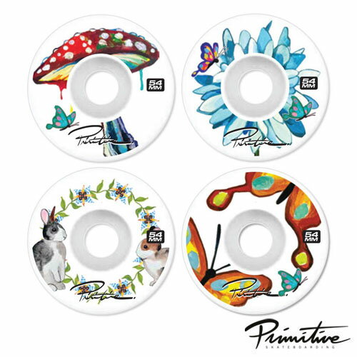 PRIMITIVE ウィール DREAM NICELY ホワイト スケートボード プリミティブ WHEELS 101A DURO