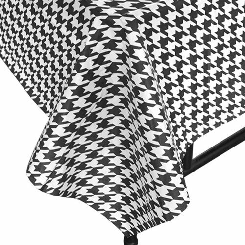 Rakuten - 千鳥格子 ペーパー テーブルクロス Houndstooth ホームパーティー テーブルカバー バースデー アウトドア キャンプ バーベキュー BBQ