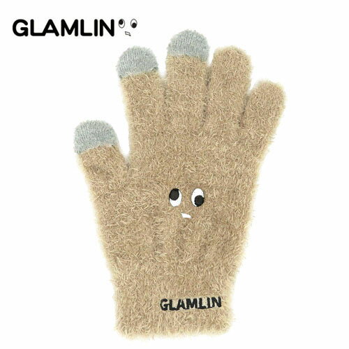 GLAMLIN FIVE FINGER 手袋 キャメル タッチパネルグローブ ファッション グラムリン