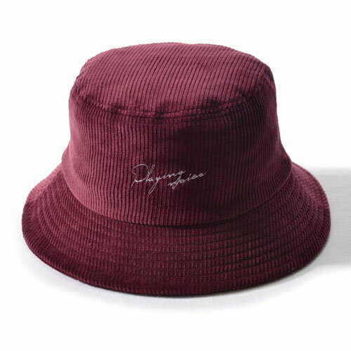 CELEB コーデュロイ 刺繍バケットハット パープル セレブ アウトドア キャンプ 帽子 2