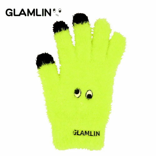 GLAMLIN FIVE FINGER 手袋 ネオンイエロー タッチパネルグローブ ファッション グラムリン