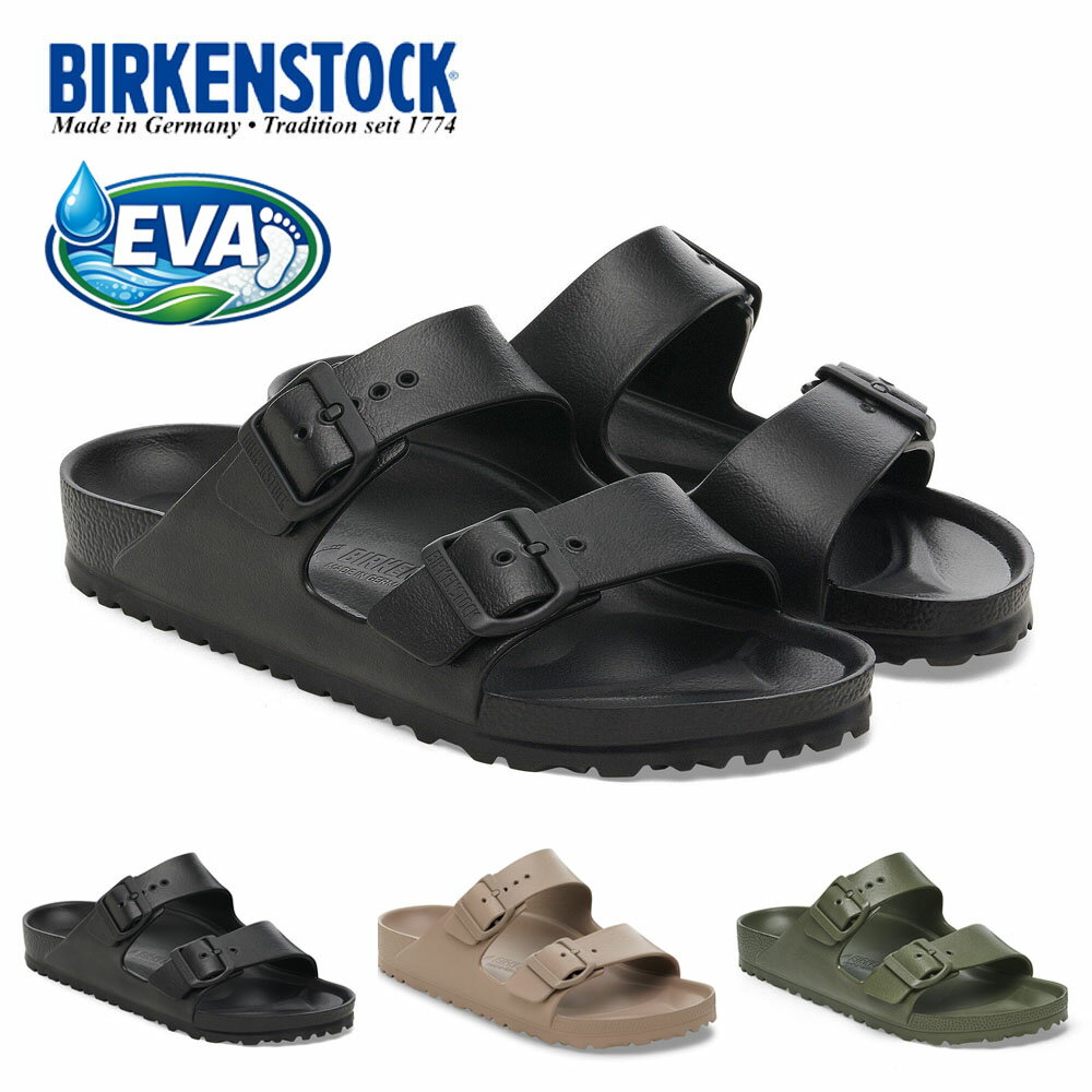 乐天商城 - ビルケンシュトック BIRKENSTOCK ビルケン サンダル アリゾナ EVA Arizona EVA 129421【メンズ 男性用 41 26.5cm 42 27.0cm レギュラー幅 靴 耐久性 耐水性 軽量 軽い アウトドア キャンプ フェス 黒 ブラック グレー カーキ】