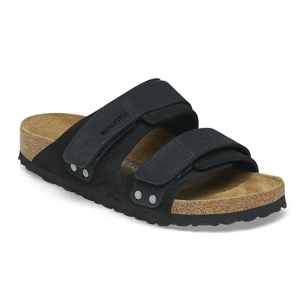 レイダースの【今だけ12%OFFセール】ビルケンシュトック BIRKENSTOCK ビルケン サンダル ウジ Uji 1024810【メンズ レギュラー幅 41 26.5cm 42 27.0cm 靴 スエード 本革 面ファスナー ベルクロ 天然ゴム混合コルクフットベッド 黒 ブラック】｜アングル2