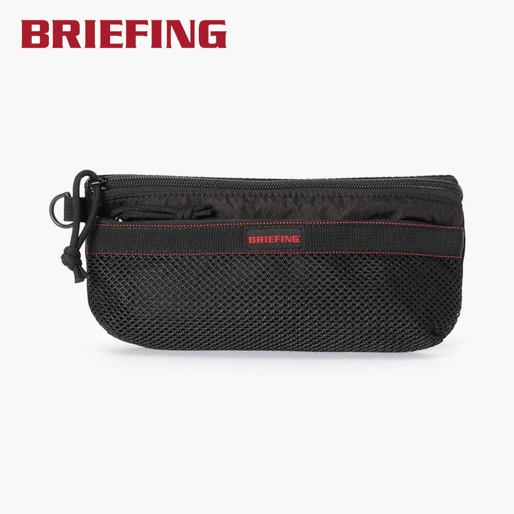 Rakuten - ブリーフィング BRIEFING ポーチ メッシュフラットポーチ S ロング MESH FLAT POUCH S LONG BRA261G18【メンズ ミニポーチ ミニウォレット 横長財布 小物入れ 撥水 軽量 リップストップナイロン アウトドア対応 ブラック 黒】