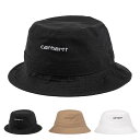 【ポッキリセール】【今だけ28 OFFセール】カートハートWIP carhartt WIP バケットハット 4パネルハット スクリプトバケットハット バケハ アドベンチャーハット メンズ レデイース M L XL 男女兼用 コットン ロゴ ブラック 黒 SCRIPT BUCKET HAT I029937